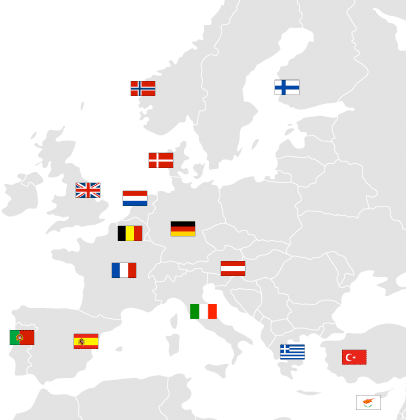Europe de l'ouest Map